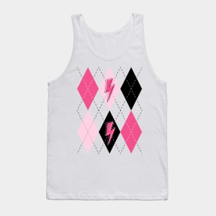 Preppy Pink Argyle Tank Top